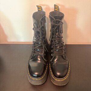 Dr. Martens Black Platform Lace-Up Boots | Chunky Combat Docs